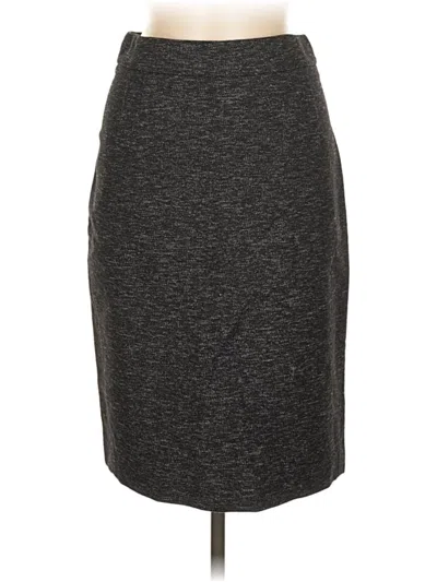 Pre-owned Theory Wool Skirt In Black