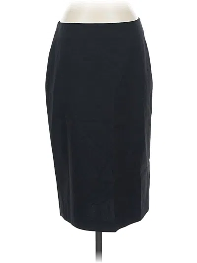 Pre-owned Theory Wool Skirt In Black