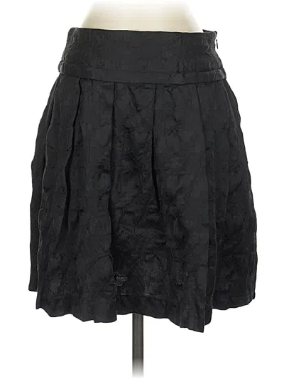 Pre-owned Theory Wool Skirt In Black