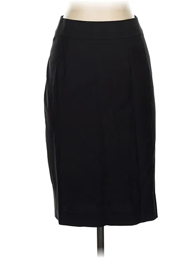 Pre-owned Theory Wool Skirt In Black