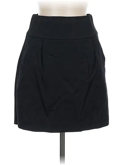 Pre-owned Theory Wool Skirt In Black