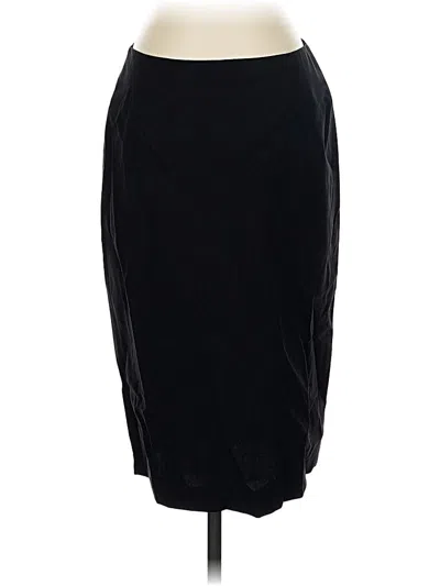 Pre-owned Theory Wool Skirt In Black