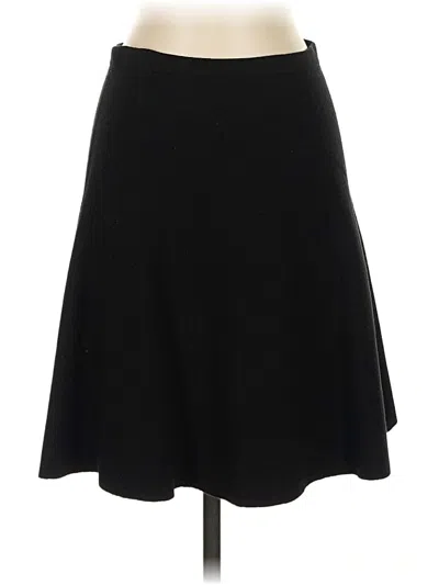 Pre-owned Theory Wool Skirt In Black