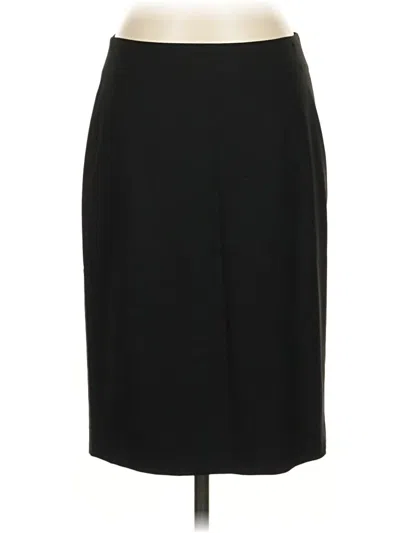 Pre-owned Theory Wool Skirt In Black