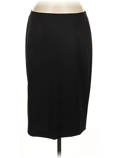 Pre-owned Theory Wool Skirt In Black
