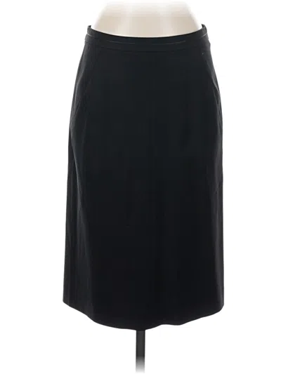 Pre-owned Theory Wool Skirt In Black