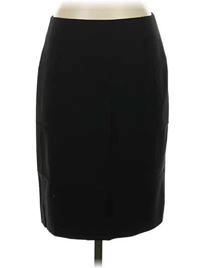Pre-owned Theory Wool Skirt In Black