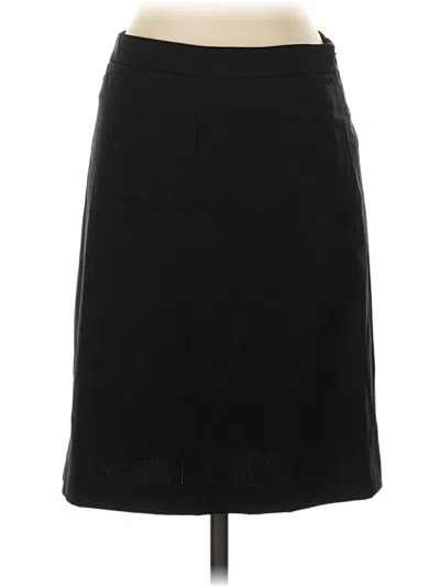 Pre-owned Theory Wool Skirt In Black