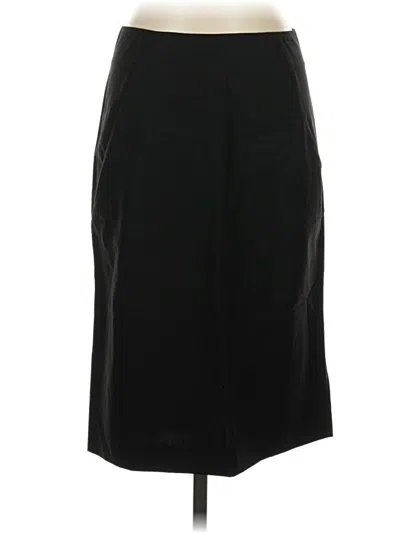 Pre-owned Theory Wool Skirt In Black