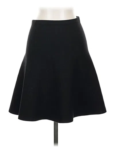 Pre-owned Theory Wool Skirt In Black