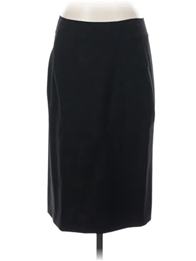 Pre-owned Theory Wool Skirt In Black