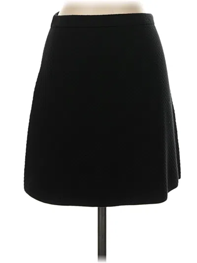 Pre-owned Theory Wool Skirt In Black