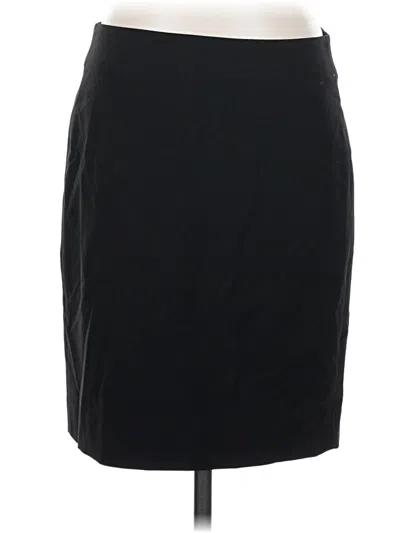 Pre-owned Theory Wool Skirt In Black