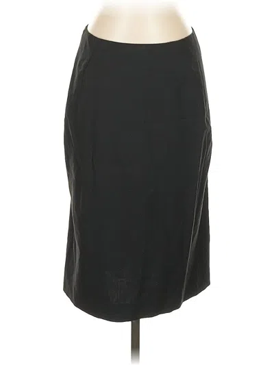 Pre-owned Theory Wool Skirt In Black