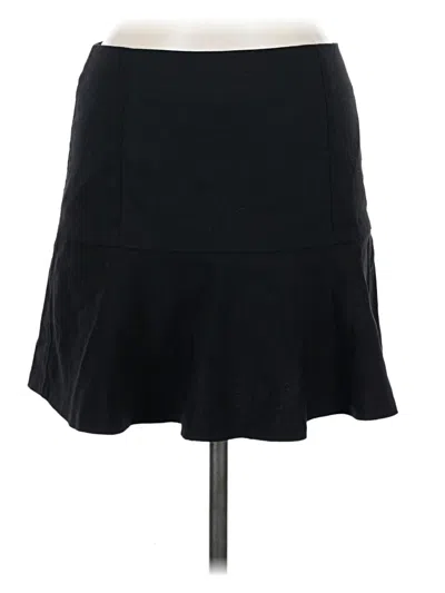 Pre-owned Theory Wool Skirt In Black