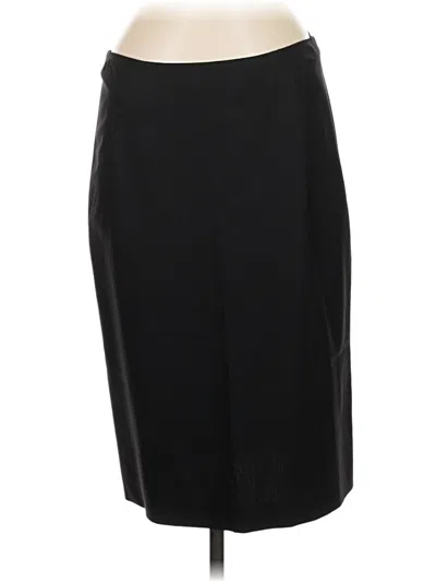 Pre-owned Theory Wool Skirt In Black