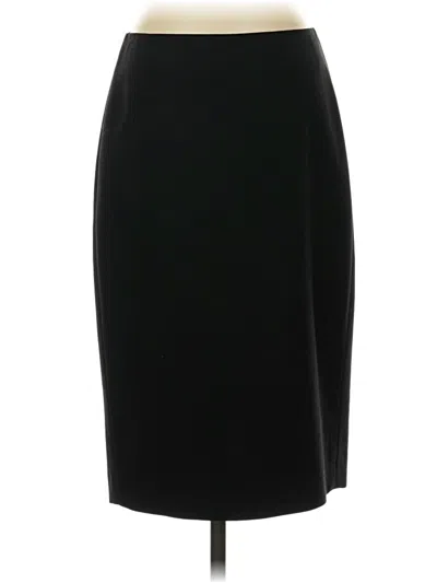 Pre-owned Theory Wool Skirt In Black
