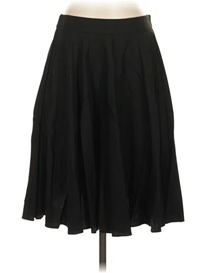 Pre-owned Theory Wool Skirt In Black