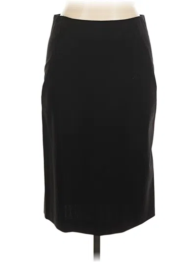 Pre-owned Theory Wool Skirt In Black