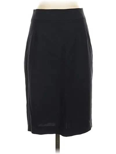 Pre-owned Theory Wool Skirt In Black