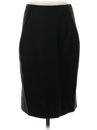 Pre-owned Theory Wool Skirt In Black