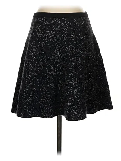 Pre-owned Theory Wool Skirt In Black