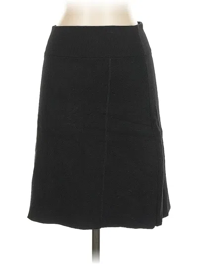 Pre-owned Theory Wool Skirt In Black
