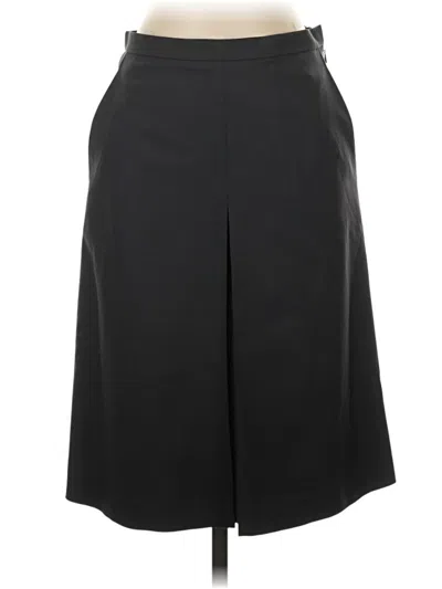 Pre-owned Theory Wool Skirt In Black