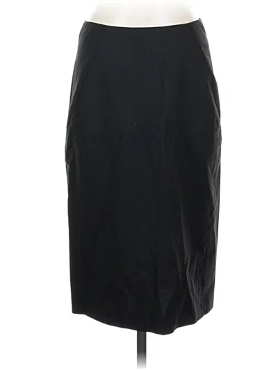 Pre-owned Theory Wool Skirt In Black