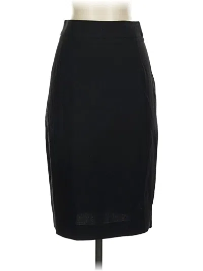 Pre-owned Theory Wool Skirt In Black