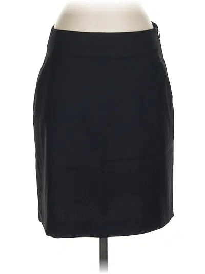 Pre-owned Theory Wool Skirt In Black