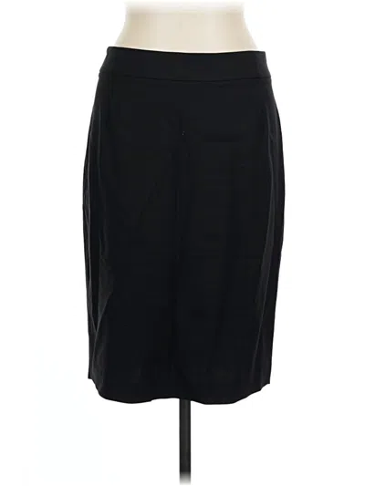 Pre-owned Theory Wool Skirt In Black