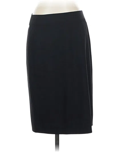 Pre-owned Theory Wool Skirt In Black