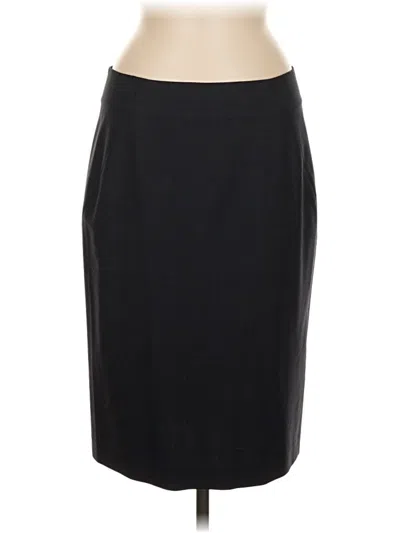 Pre-owned Theory Wool Skirt In Black