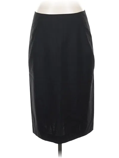 Pre-owned Theory Wool Skirt In Black