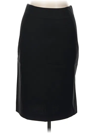 Pre-owned Theory Wool Skirt In Black