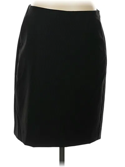 Pre-owned Theory Wool Skirt In Black
