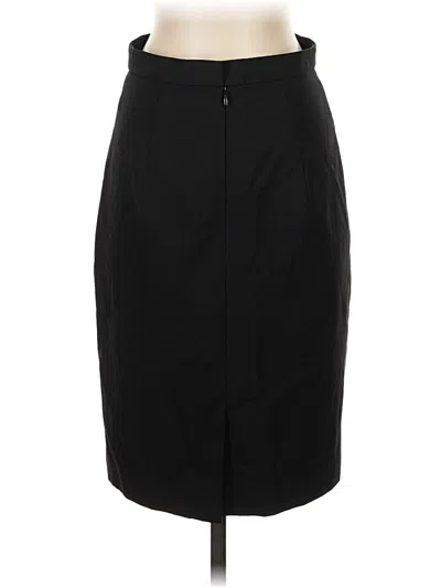 Pre-owned Theory Wool Skirt In Black