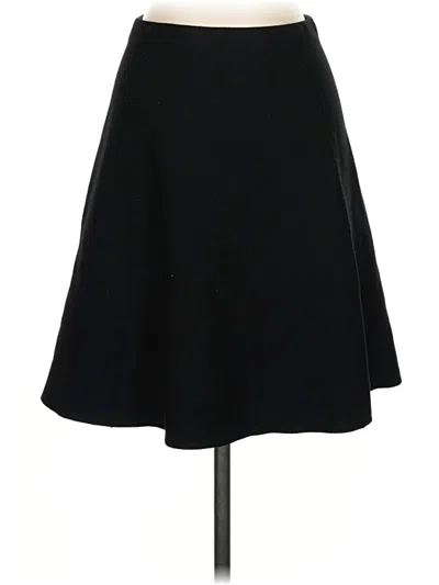 Pre-owned Theory Wool Skirt In Black