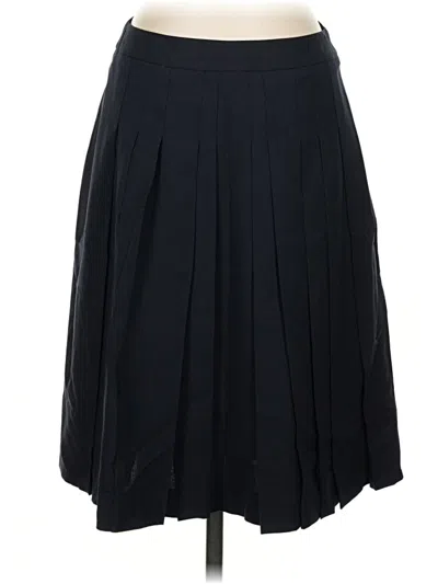 Pre-owned Theory Wool Skirt In Black