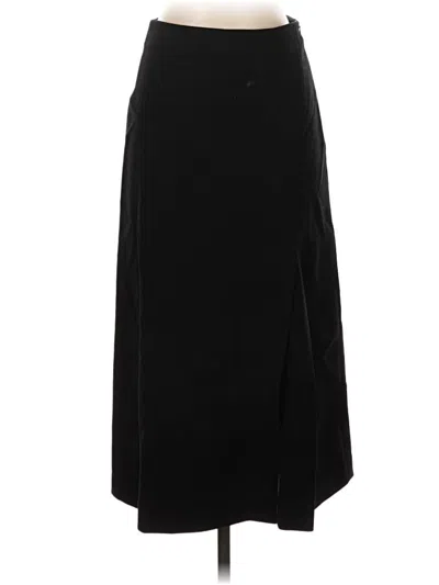 Pre-owned Theory Wool Skirt In Black