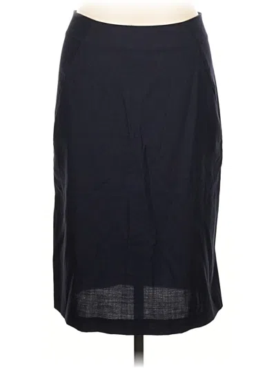 Pre-owned Theory Wool Skirt In Black