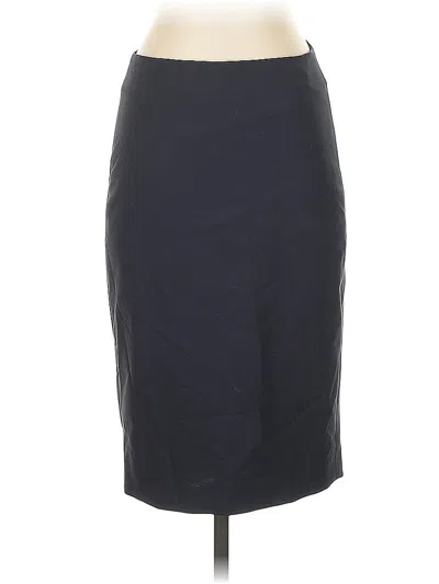 Pre-owned Theory Wool Skirt In Gray