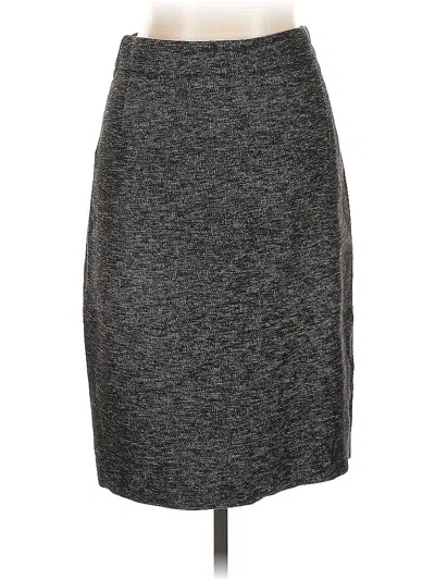 Pre-owned Theory Wool Skirt In Gray