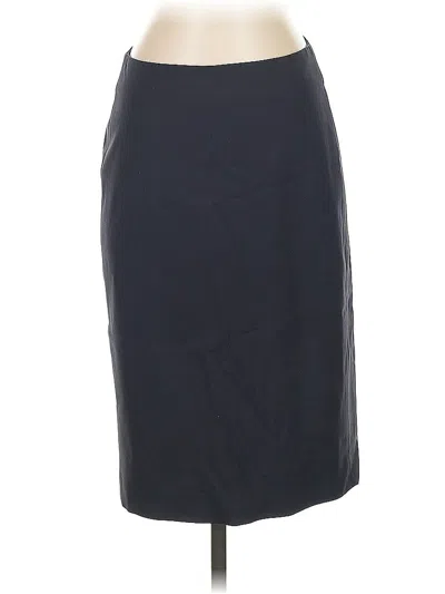 Pre-owned Theory Wool Skirt In Gray