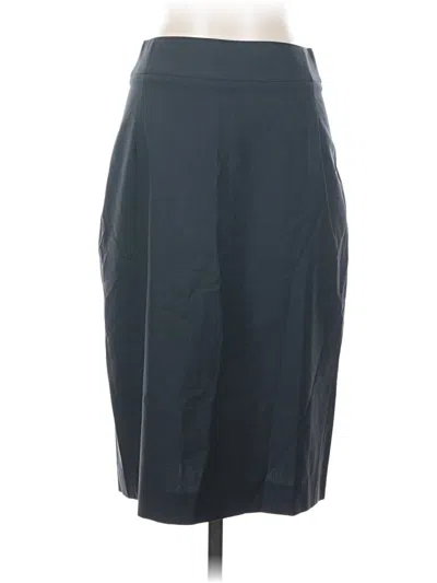 Pre-owned Theory Wool Skirt In Gray