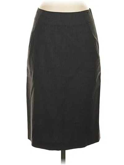 Pre-owned Theory Wool Skirt In Gray