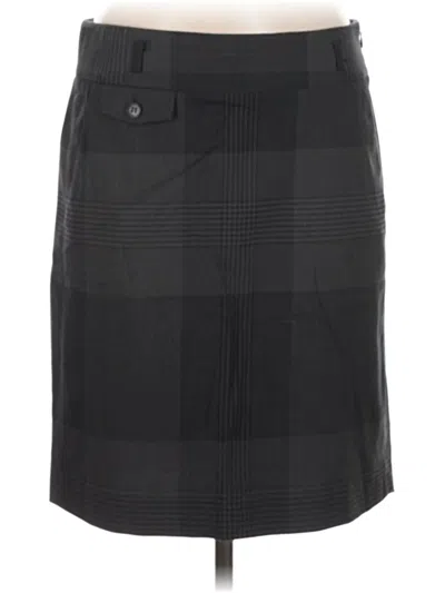 Pre-owned Theory Wool Skirt In Gray
