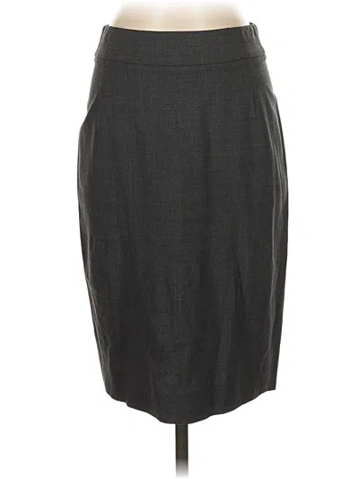 Pre-owned Theory Wool Skirt In Gray