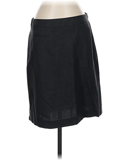 Pre-owned Theory Wool Skirt In Gray